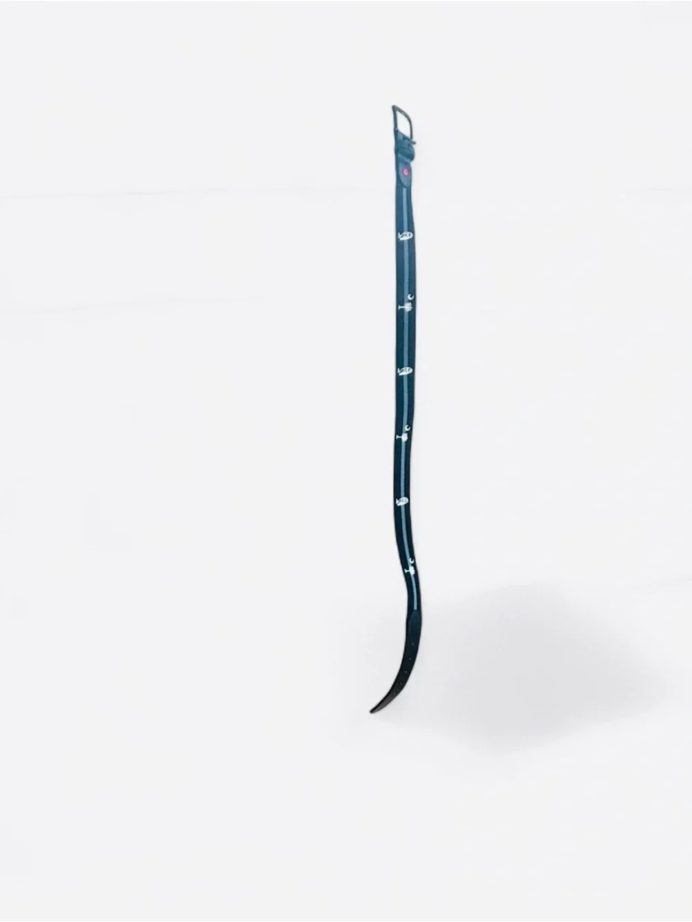 Men's Black Belt with Blue Stripe - Casual Webbing Strap